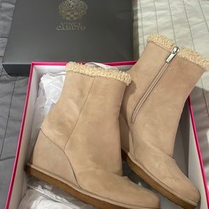 Vince Camuto size 7 wedge boots. Given to me as a gift  & only worn once.
